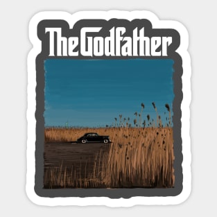 The Godfather Illustration with title / take the cannoli! Sticker